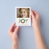 Budget kerstplezier aangepaste fotofeestdag flyer (Hand)