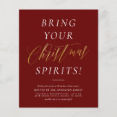 Budget kerstritten | Burgundy Holiday Party (Voorkant)