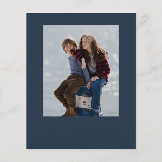 Budget kerstscript 3 Fotokerstkaart (Achterkant)