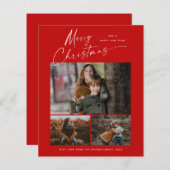 Budget kerstscript 3 Fotokerstkaart (Voorkant / Achterkant)