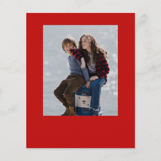 Budget kerstscript 3 Fotokerstkaart (Achterkant)