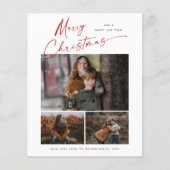 Budget kerstscript 3 Fotokerstkaart (Voorkant)