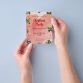 Budget Kerstvakantie feestje uitnodigingen Holly Flyer (Hand)