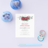 Budget Kerstvakantie Open Huis Uitnodiging Flyer (Enkel)