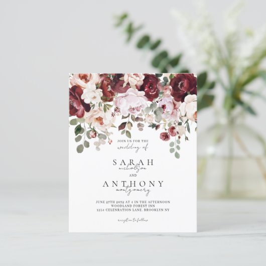 BUDGET Kerswijn & Blush Romantische Bloemige Bruil (Staand voorkant)