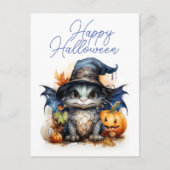Budget Kinderen Waterverf Baby Dragon Halloween Briefkaart (Voorkant)