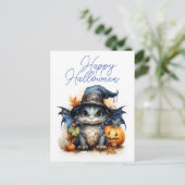 Budget Kinderen Waterverf Baby Dragon Halloween Briefkaart (Staand voorkant)