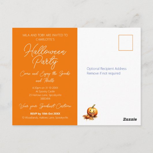 Budget Kinderen Waterverf Baby Dragon Halloween Briefkaart (Achterkant)