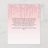 BUDGET Kinderverjaardagsuitnodiging Roze Eenhoorn Flyer (Achterkant)