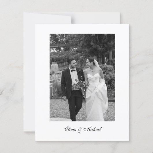 Budget Klasse Script Foto Huwelijk Bedankt (Achterkant)