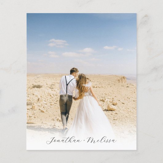 BUDGET Klassiek Eenvoudig Navyblauw Monogram Trouw (Achterkant)