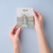 Budget Klassiek Monogram Script Harten Trouw Flyer (Hand)