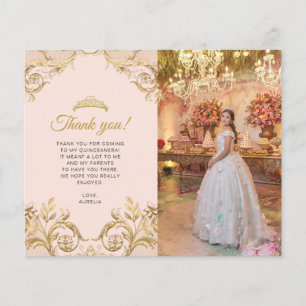 BUDGET Klassiek Roze Goud Foto Quinceañera