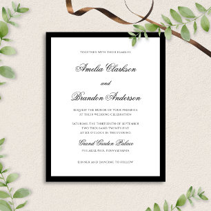 BUDGET Klassiek zwart & wit formeel script bruilof