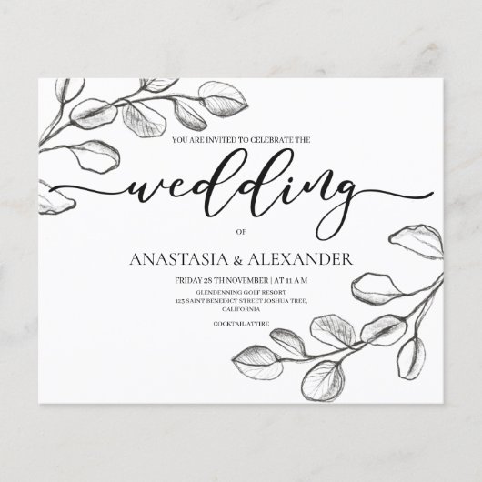 Budget Klassieke bruiloft/brochure Flyer (Voorkant)