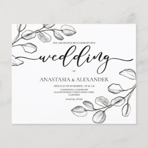 Budget Klassieke bruiloft/brochure Flyer