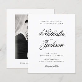 BUDGET Klassieke Elegante Script Foto Bruiloft