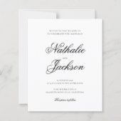 BUDGET Klassieke Elegante Script Foto Bruiloft (Voorkant)
