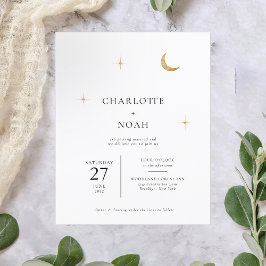 BUDGET Klassieke Hemelse Gouden Maan Sterren Bruil