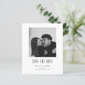 BUDGET Klassieke Moderne Trouwfoto Save The Date (Staand voorkant)