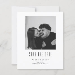 BUDGET Klassieke Moderne Trouwfoto Save The Date