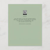 BUDGET Klassieke Sage Green Gold Wedding Invite Flyer (Achterkant)
