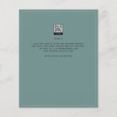 BUDGET Klassieke saliegroen gouden trouwuitnodigin Flyer (Achterkant)