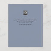 BUDGET Klassieke Stof Blauw Gouden Trouw Uitnodigi Flyer (Achterkant)