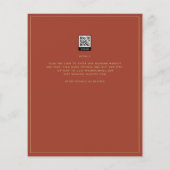 BUDGET Klassieke terracotta Gold Wedding Invite Flyer (Achterkant)