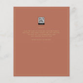 BUDGET Klassieke Terracotta Gouden Trouw Uitnodigi (Achterkant)