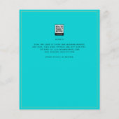 BUDGET Klassieke Turquoise Gold Wedding Invite (Achterkant)