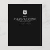 BUDGET Klassieke Zwarte Gouden Witte Trouw Uitnodi Flyer (Achterkant)