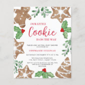 Budget Kleine Cookie Kerstmis Baby shower Uitnodig (Voorkant)