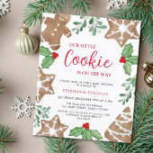 Budget Kleine Cookie Kerstmis Baby shower Uitnodig