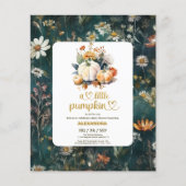 Budget Kleine pompoen herfst baby shower Flyer (Voorkant)