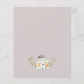 BUDGET Kleine pompoen Olifant Boy Baby shower Flyer (Achterkant)