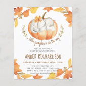 BUDGET Kleine Pompoen Olifant Meisje Baby shower Flyer (Voorkant)