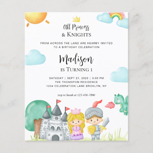 BUDGET Kleine Ridder Prinses Kasteel Kinderen Verj (Voorkant)