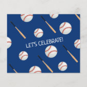 Budget Kleine Rookie Baseball Blauwe Foto Verjaard (Achterkant)