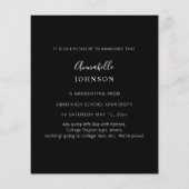 Budget Kleur gloed - wit en zwart Afstuderen 6 Fot Flyer (Achterkant)