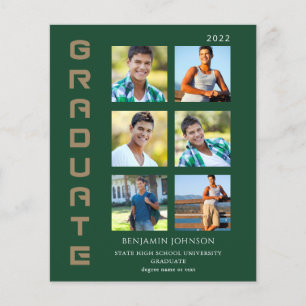 Budget Kleuren Goud & Groen Afgestudeerd Multi Fot Flyer