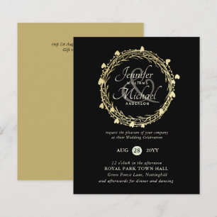 BUDGET kleuren trends Gold Wreatding Wedding Invit