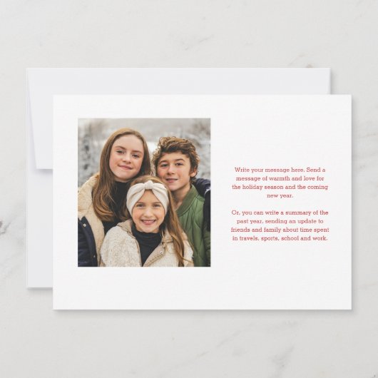 Budget Kleurrijk Schrift Calligrafie 2 Foto Gelukk Feestdagenkaart (Achterkant)