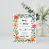 Budget Kleurrijke Mexicaanse Floral Fiesta bruilof (Staand voorkant)