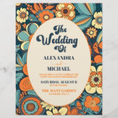 Budget Kleurrijke Moderne Groovy Retro 70s Bloemen Flyer (Voorkant)