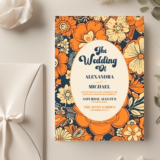 Budget Kleurrijke Moderne Groovy Retro 70s Bloemen Flyer