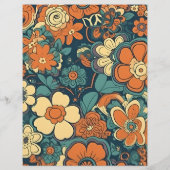 Budget Kleurrijke Moderne Groovy Retro 70s Bloemen Flyer (Achterkant)