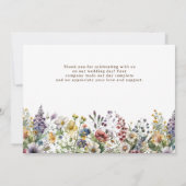 Budget Kleurrijke Wildflower Bloemen Waterverf Bedankkaart (Achterkant)