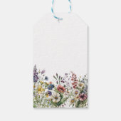Budget Kleurrijke Wildflower Bloemen Waterverf Cadeaulabel (Achterkant)