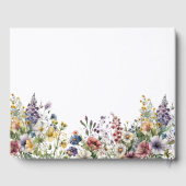 Budget Kleurrijke Wildflower Bloemen Waterverf Gastenboek (Achterkant)